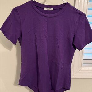 Ladies Purple Short Sleeve Bodysuit Tee